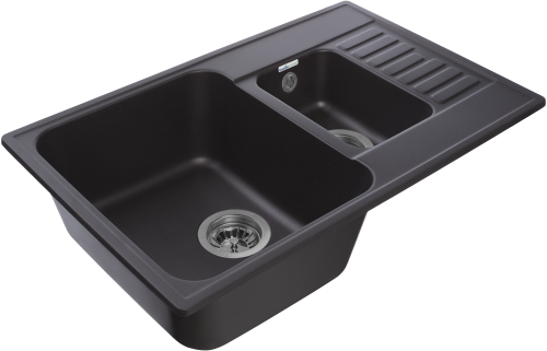 Мойка кухонная GranFest GF-Z21K 74*48 черный фото 2