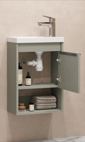 Тумба с раковиной Aquaton Хоуп 40, 60, 80, 100 Хаки фото 5