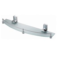 Полка стеклянная с бортиком Wasserkrsft Leine K-5044 хром