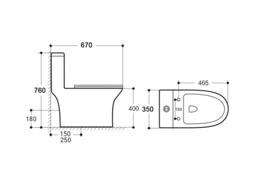Унитаз-моноблок напольный безободковый Aquatek Гелиос AQ2816T-00 смыв Торнадо фото 9