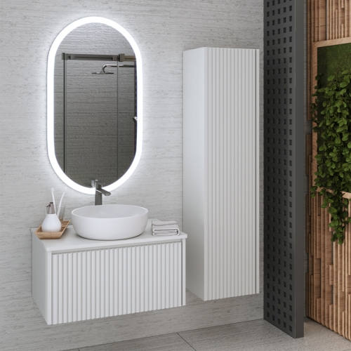 Тумба подвесная Aqua de Marco Monaco 70, 80, 90 белый софт фото 8