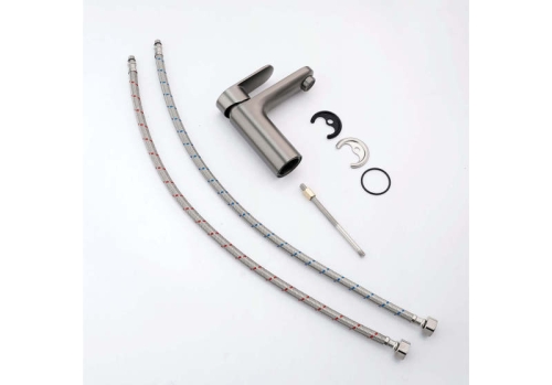 Смеситель для раковины Aquatek Ника AQ1810BGM, оружейная сталь фото 2