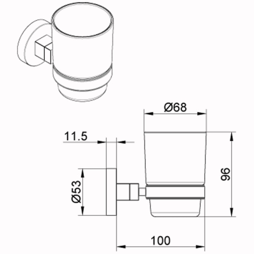 Стакан Azario Nessy AZ-73106 фото 2