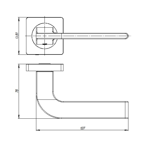 Ручка Ajax раздельная SPLINE JK SN/CP-3 матовый никель/хром фото 2