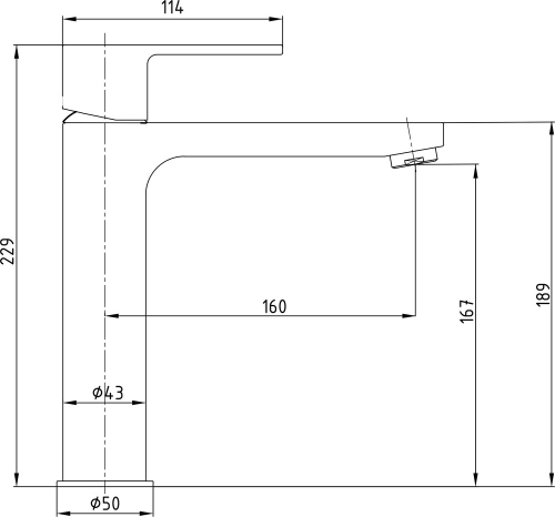 Смеситель средний для раковины E.C.A Nita 102188041EX хром фото 2