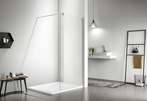 Душевая перегородка Azario Chicago Walk-in 90, 100, 120, 140 профиль хром фото 2