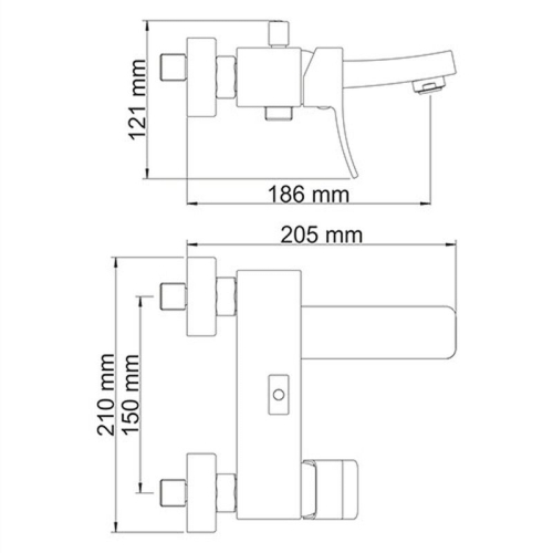 Смеситель для ванны Wasserkraft Aller 1061WHITE белый хром фото 6