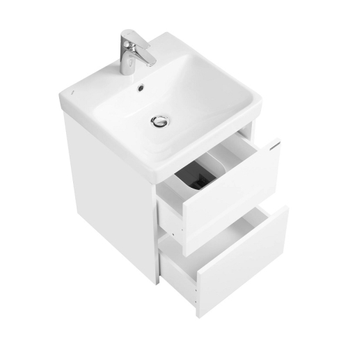 Тумба с раковиной Aquaton Сканди 45, 55, 70, 80, 90 Белый Глянцевый/Белый Матовый фото 3