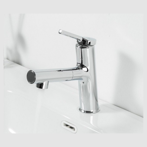 Смеситель в выдвижной лейкой для раковины Gappo G1052-70 хром фото 3