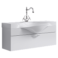 Тумба с умывальником Aqwella Brodway 110 подвесная белая
