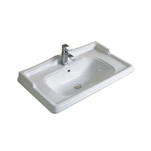 Тумба с умывальником Comforty Палермо 80 120 белый глянец  напольная фото 4