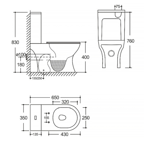 Унитаз напольный безободковый Azario Tesoro AZ-8501, смыв Торнадо фото 9