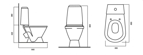 Компакт Sanita Кама с сиденьем полипропилен фото 2