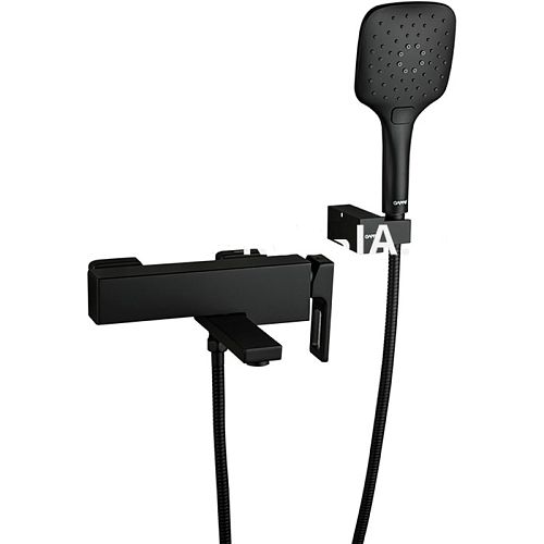 Смеситель для ванны Gappo G17 G3217-6 черный (с лейкой и шлангом)