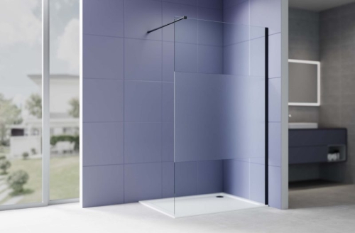 Душевая перегородка Aquatek AQ.WI.3BL 90, 100, 120, 140, профиль черный матовый