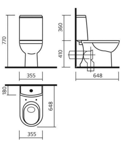 Компакт Sanita Lux Next Slim сиденье дюропласт с микролифтом фото 3