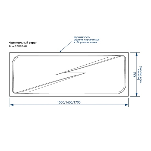 Панель фронтальная Loranto для ванн Calgary 150, 160, 170 фото 3