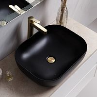 Раковина накладная Belbagno BB1302-H301 500х400х140мм, черный матовый