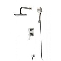 Смеситель встроенный для душа на 2 полож Lemark Bronx LM3729GM графит