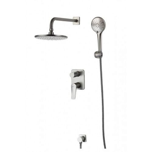 Смеситель встроенный для душа на 2 полож Lemark Bronx LM3729GM графит