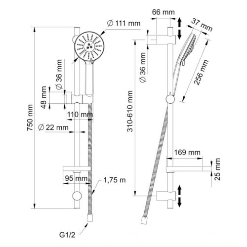 Комплект душевой Swedbe Calypso 5083 фото 11 Комплект душевой Swedbe Calypso 5083 фото 11
