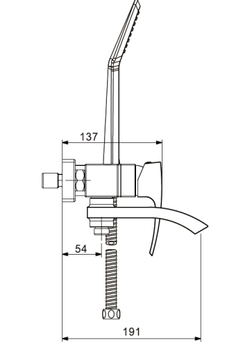 Смеситель для ванны Gappo Jacob G3207-8 белый/хром (с лейкой и шлангом) фото 4