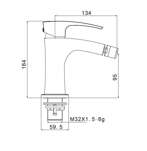 Смеситель для биде Gappo G5007-8 белый/хром фото 5