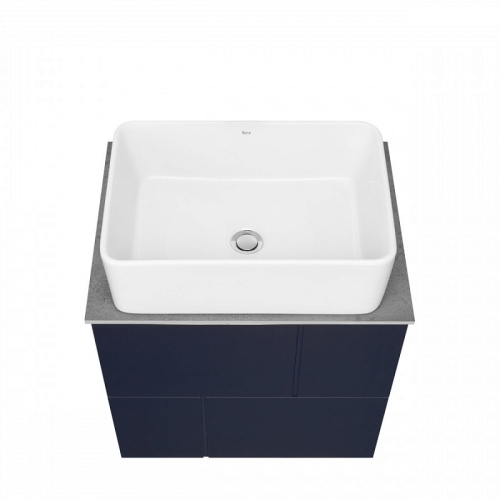 Тумба со столешницей с раковиной Roca Pilar 60 подвесная синяя фото 2