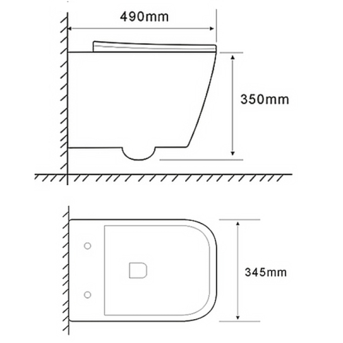 Унитаз подвесной безободковый Azario Esconda AZ-2805E, смыв Торнадо фото 8