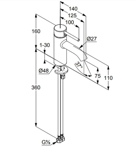 Смеситель для умывальника Kludi BOZZ 382720576 хром фото 2