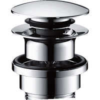 Донный клапан для раковины Hansgrohe Push-Open 50100000, хром