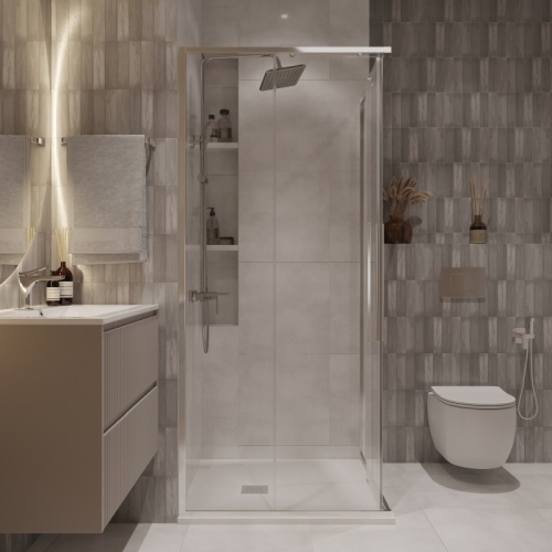 Душевое ограждение Niagara Нова/Nova NG-6622(6623, 6624)-34 80*80, 90*90, 100*100 стекло прозрачное фото 4