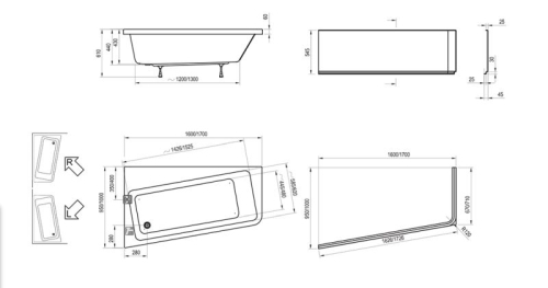 Ванна акриловая Ravak 10° 160*95 170*100 фото 8