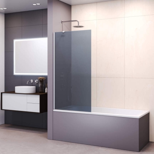 Шторка на ванну RGW SC-150 60, 70, 80, 90 стекло тонированное