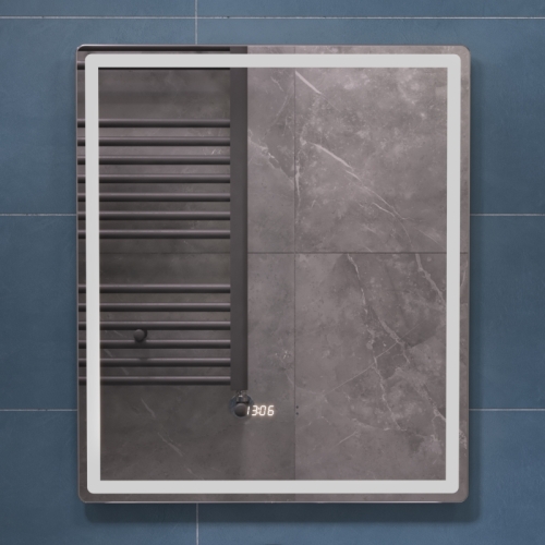 Зеркало с подсветкой Vigo Geometry Luxe 60, 70, 100, 120 с подогревом и часами фото 3