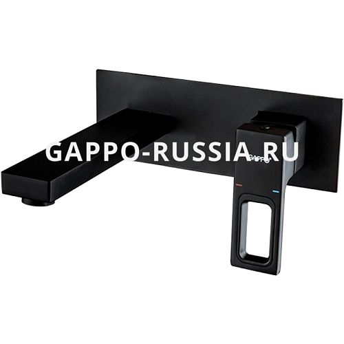 Смеситель со стены для раковины Gappo Futura G1017-16 черный