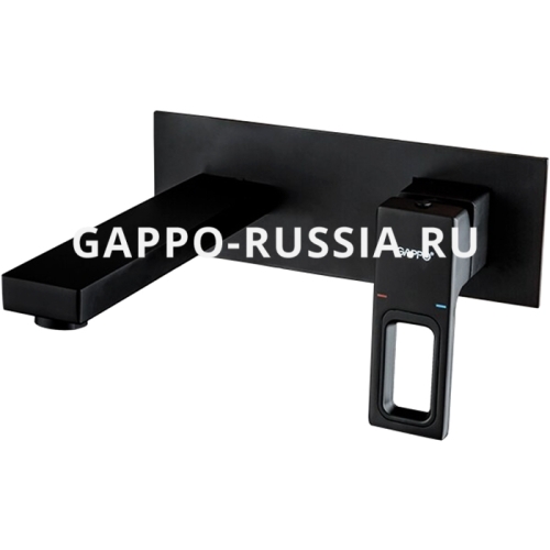 Смеситель со стены для раковины Gappo Futura G1017-16 черный