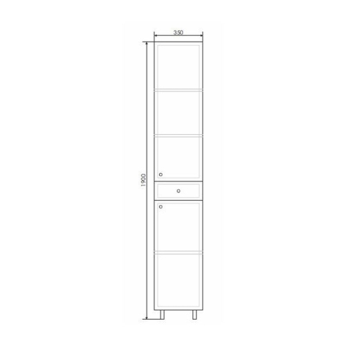 Шкаф-колонна Comforty Сочи-35 белый глянец фото 4