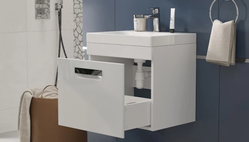 Тумба с раковиной Velvex Estea 50, 60, 80 подвесная фото 4