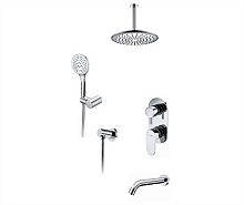 Встроенный смеситель для ванны на 3 положения Wasserkraft A175868 (душевой комплект) хром