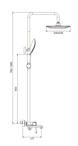 Душевая система со смесителем Gappo Noar G2448 белый/хром фото 5