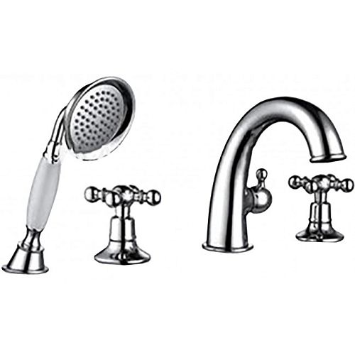 Смеситель врезной на борт ванны 4 отв. Gappo G1189 хром