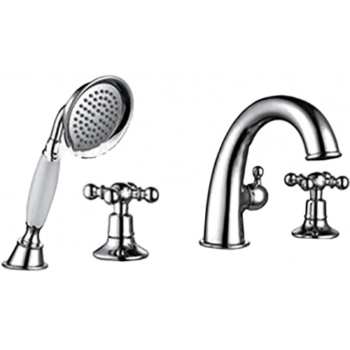 Смеситель врезной на борт ванны 4 отв. Gappo G1189 хром