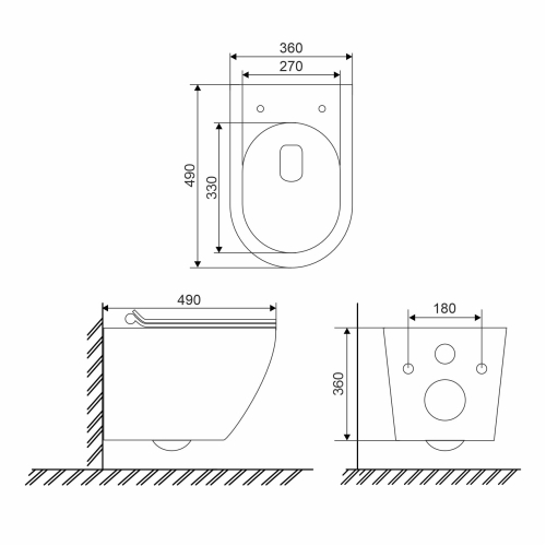 Унитаз подвесной безободковый SOLE PANDORA Pro фото 5