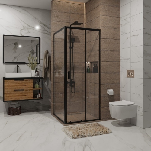 Душевое ограждение Niagara Нова/Nova NG-82-9AB-A90B 90*90,стекло прозрачное фото 2 Душевое ограждение Niagara Нова/Nova NG-82-9AB-A90B 90*90,стекло прозрачное фото 2