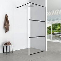 Душевая перегородка Loranto Walk-in CS-X03B 90, 100, 120*200 профиль черный матовый