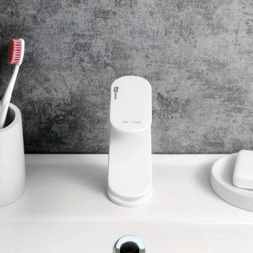 Смеситель для умывальника Wasserkraft Mindel 8503 белый фото 3