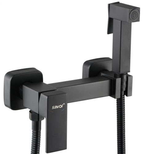 Смеситель с гиг. душем Savol S-FXQ005H черный