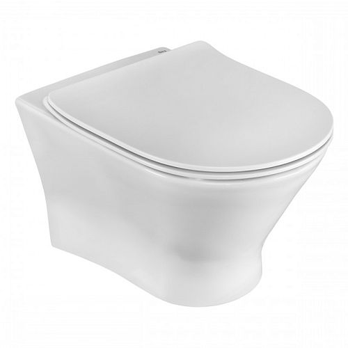 Унитаз подвесной безободковый Roca Leon Rimless сидение микролифт