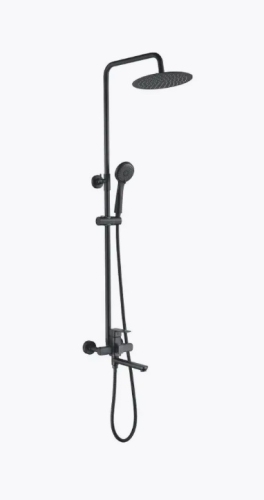 Душевая система со смесителем с длинным изливом Ledeme L2480B черный